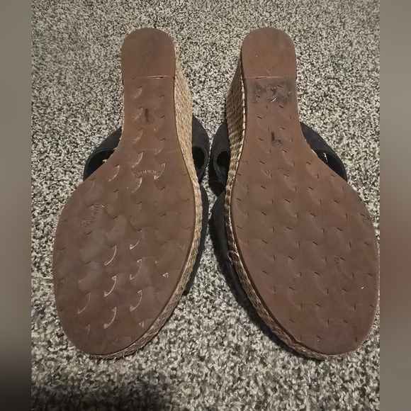 COBB HILL WEDGE SANDAL BY NEW BALANCE WOMENS SHOES SIZE 9 Black - Picture 11 of 11